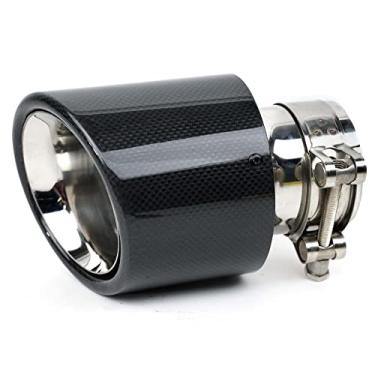 Imagem de Vicrez Carbon Fiber Single 4.5" Exhaust Tips vz101889 | Fits/Compatible with Dodge Charger 2011-2022