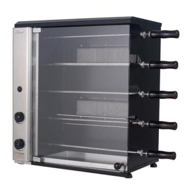 Imagem de Churrasqueira a Gás de Bancada Vertical Titan Stand 5 Espetos Giratóri