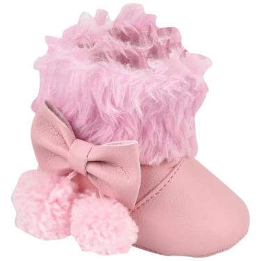 Imagem de Bota Bebê Menina Rosa Bebê Mania com Pom-Pom - Conforto e Charme para os Pequenos (Rosa, BR, Bebê, Numérico, 18)