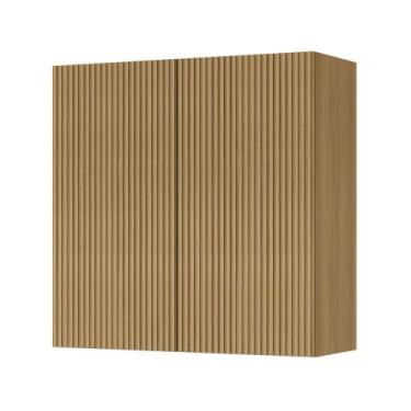 Imagem de Armário Aéreo 2 Portas 80cm 100% MDF Rainha - Móveis Nesher, Nature