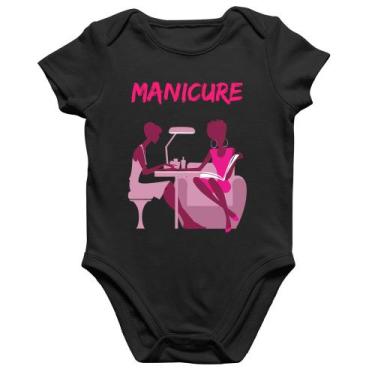 Imagem de Body Bebê Algodão Manicure - Foca na Moda, Preto, G