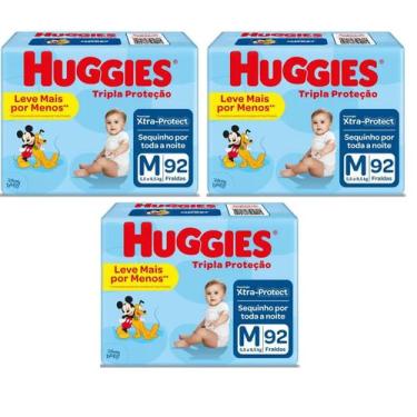 Imagem de Fraldas Huggies Tripla Proteção HIPER Tamanho M - ATACADO BARATO - 276