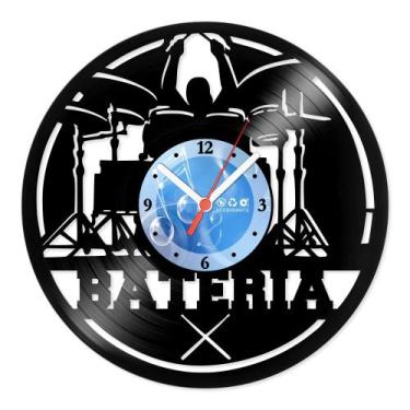 Imagem de Relógio De Parede Disco Vinil Música - Bateria - VMU-072 - Modernarte