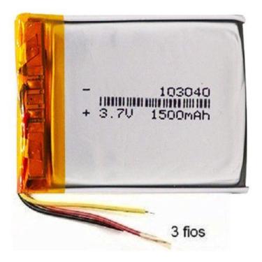 Imagem de Bateria Com 3 Fios 103040 3,7v 1500mah 10mm X 30mm X 40mm - KMIG