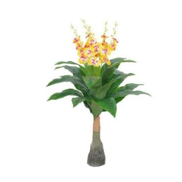 Imagem de Planta Árvore Artificial Orquídea Amarelo 98cm - FLORESCER DECOR