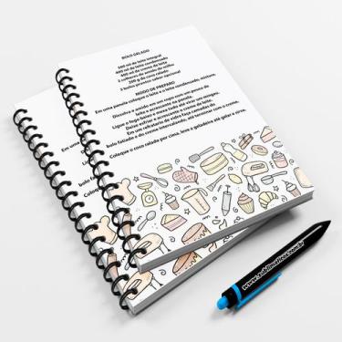 Imagem de Caderno Pequeno 20x14cm Receitas Modelo 08 - Premium