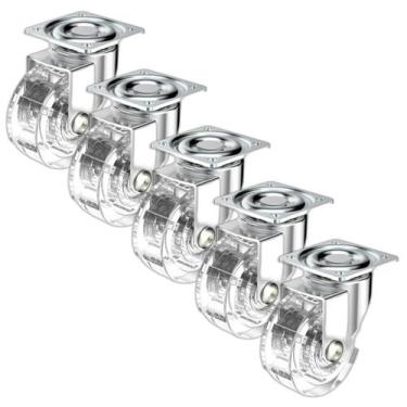 Imagem de (5pçs) Roda C/ Rolamento 50mm Gel Silicone 50kg Por Rodizio - SOPRANO