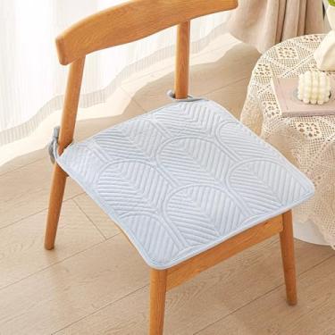 Imagem de ULYTMMJG Almofada de cadeira antiderrapante com laços para quatro estações, cor sólida, almofada de assento de escritório, supermacia, para cadeira de mesa, cadeiras de jantar, cadeira de cozinha