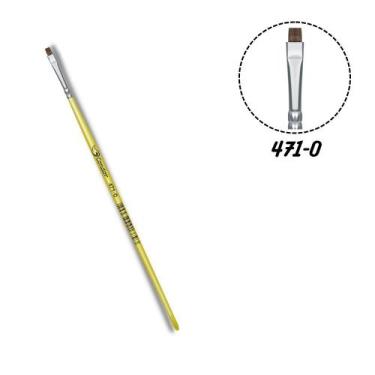 Imagem de Pincel Condor 471-0 Chato Pelo Pônei Cabo Curto