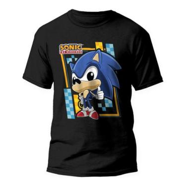 Imagem de Camiseta Sonic The Hedgehog Camisa Jogo Gamer 100% Algodão - Kamisetas