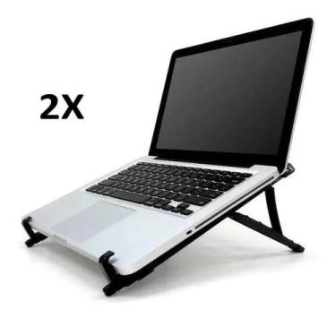 Imagem de Suporte Para Notebook Regulável Ergonômico Kit 2 Unidades - Reliza