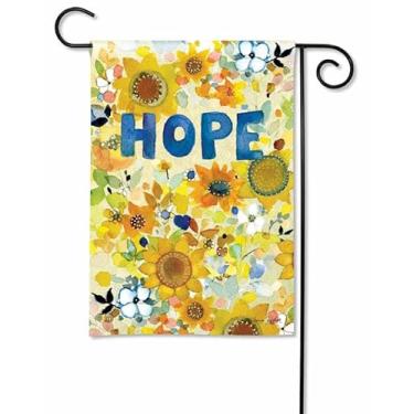 Imagem de BreezeArt - Bandeira decorativa de jardim Hope for Peace 30,5 x 45,7 cm - SolarSilk de qualidade premium - Feita nos EUA pela Studio-M