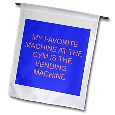 Imagem de 3dRose fl_172394_2 May Favorite Machine is The Vending Machine, Bandeira de jardim com letras laranja, 45,72 x 68,56 cm