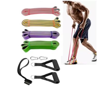 Imagem de Kit de Bandas Elásticas Super Band para Exercícios e Alongamento, Crossfit
