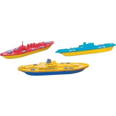 Imagem de Brinquedo Diverso Maquinas Frota Nava C/3 Navios - Gulliver