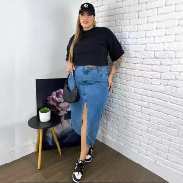 Imagem de Cropped Feminino Para O Verão Plus Size - Donna Lu, Preto, Unico