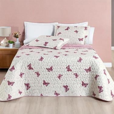 Imagem de Cobre Leito Casal Padrão Estampado Dupla Face 200 Fios Avere - Bia Enx