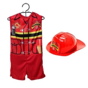 Imagem de Fantasia Infantil Bombeiro Tam P Carnaval Dia Das Bruxas - Toys