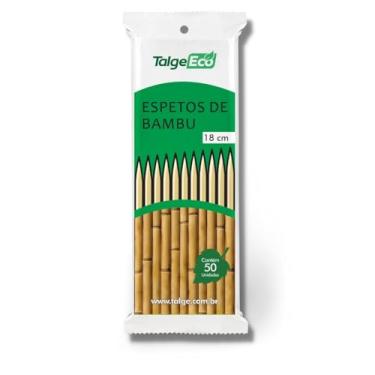 Imagem de 50 Palito De Bambu Espeto Para Churrasco 18cm