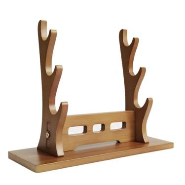 Imagem de SEEMINESALE Suporte Para Katana De 3 Níveis, Suporte Para Lâmina De Cosplay, Suporte Para Espada De Madeira Para Espada De Samurai, Suporte Para Sabre De Luz, Display Tanto O Melhor Presente Para Am