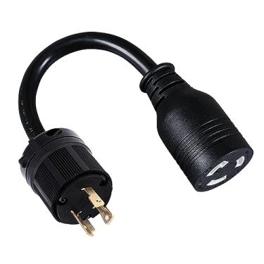 Imagem de getwiredusa L6-20P 3 Pinos Macho Twist Lock 220/250V Plugue Para L5-20R 3 Pinos Fêmea Twist Lock 110/125V Tomada De Tomada Adaptador, Cabo De Alimentação Elétrica Conversor, Nema Fx711-2