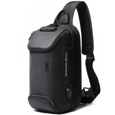 Imagem de Mochila Sling Anti-Roubo BANGE com Porta USB - Design Seguro e Prático