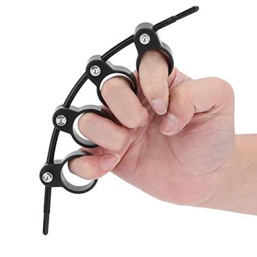 Imagem de Finger Exerciser Musical Instruções Expande a Ferramenta de Separador para Iniciantes de Piano de Guitarra Guzheng para Alongar a Força do Ligamento (Grande tamanho preto