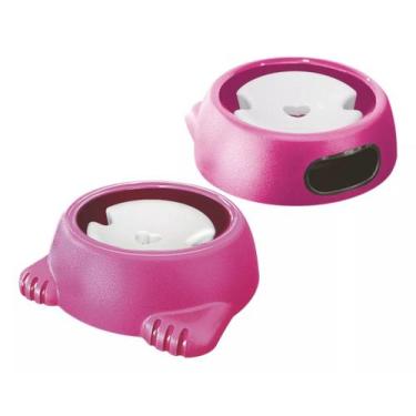 Imagem de Bebedouro Glamour Pelos Longos Nº3 1 Litro Rosa -Furacão Pet