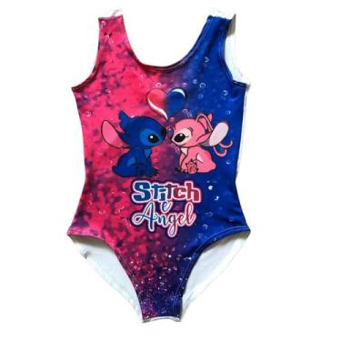 Imagem de Body Collant Infantil para Carnaval com Estampa Angel e Stitch - Magic