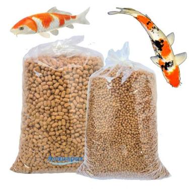 Imagem de Ração para peixes Carpas 2kg CK3 + 2kg CK2 p/ lagos aquário - Polinutr