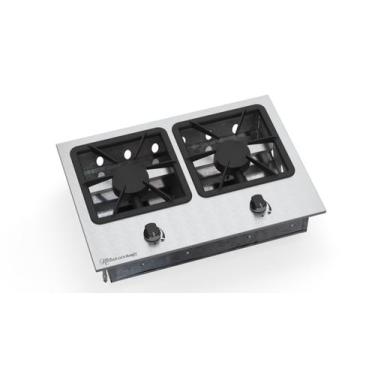 Imagem de Fogão Cooktop Industrial Aço Inox 2 Bocas Queimador Simples - Líder Gr