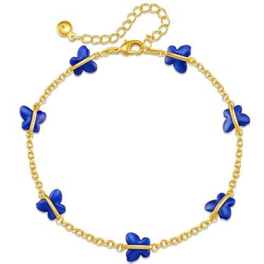 Imagem de Yumikoo Tornozeleira feminina banhada a ouro 18 k, middle, Ouro amarelo, Sem Pedra Preciosa