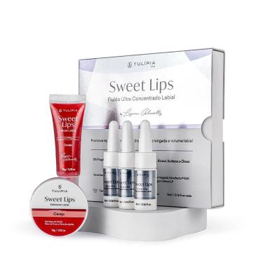 Imagem de Kit Sweet Lips Cereja - Gloss, Esfoliante E Fluido