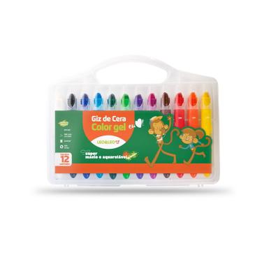 Imagem de Giz de cera color gel 12 cores leoeleo
