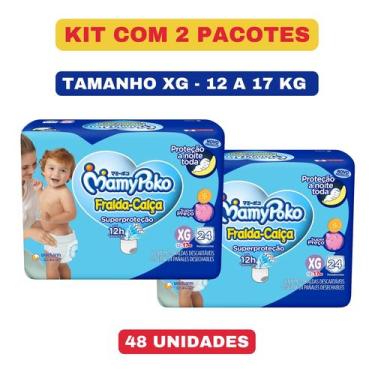 Imagem de Kit c/ 2 pacotes Fralda Calça Descartável MamyPoko Superproteção XG