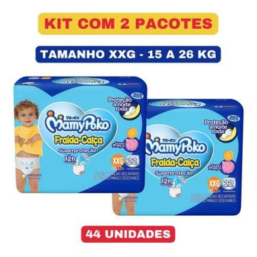 Imagem de Kit c/ 2 pacotes Fralda Calça Descartável MamyPoko Superproteção XXG
