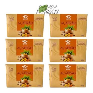 Imagem de 6 Sabonetes Açafrão Glicerinado em Barra