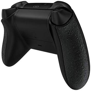 Imagem de eXtremeRate Capa de aderência para controle Xbox Series X e S, painéis traseiros antiderrapantes pretos texturizados, revestimento de trilhos laterais de substituição para controle sem fio Xbox