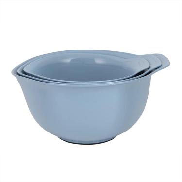 Imagem de Conjunto 3 Tigelas Bowls Saladeira Cozinha Azul Kitchenaid