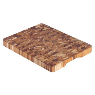 Imagem de Tábua Cubus Para Churrasco 40 X 30 Cm Madeira Teca Com Acabamento Em óleo Mineral Tramontina