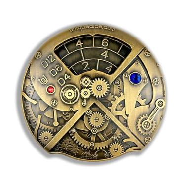 Imagem de Spinner Dice7-in-1 Roulette Dice Metal Dungeons and Dragons Dice Set DND Dice, 7-in-1 Dice Combine D4, D6, D8, D10, D12, D20 and D% All in One for Dungeons and Dragons, RPG and Cards Board Games