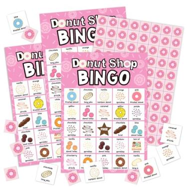 Imagem de YUEXLL Donut Shop Bingo Card Set - 24 Players, Sweet Treats Party Activities for Family Friends, Bingo Game Gender Reveal Party Favor Supplies, for Adult Teen -09