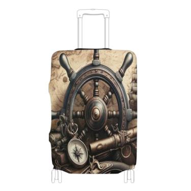 Imagem de Joisal Esqueleto Astronauta Soldado Espacial Capa de Terno Protetor de Mala Anti-arranhões Essenciais de Viagem de Avião, Ícones piratas, L 26-28 in