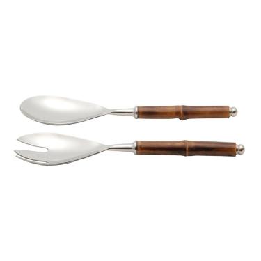 Imagem de Conjunto De Colher E Garfo Para Salada Bambu - Wolff