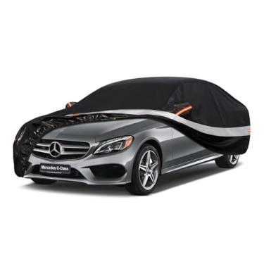 Imagem de Holthly Capa de carro de 10 camadas personalizada para Benz C Class C250 C300 C43 C63 (1993-2025), à prova d'água para todos os climas para automóveis, cobertura completa ao ar livre, proteção solar e