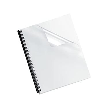 Imagem de Fellowes Capas de apresentação de encadernação, 8 mm, carta, 25 pacotes, transparente (52043)