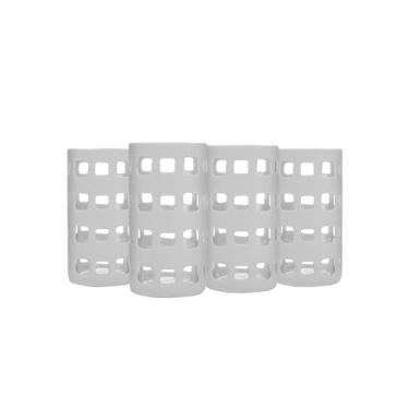 Imagem de All About Juicing Capas De Silicone Para Garrafas Água - Pacote Com 4 Suportes Protetores Capacidade 32 Oz, Proteção Antiderrapante Recipientes Bebidas, Transportadores Isolantes Smoothies E Sucos (