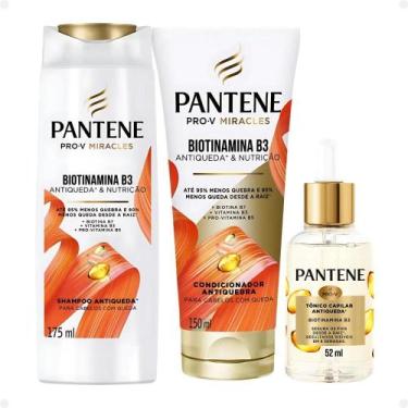 Imagem de Kit Pantene Biotinamina B3 Antiqueda e Nutrição: Shampoo 175ml e Condi