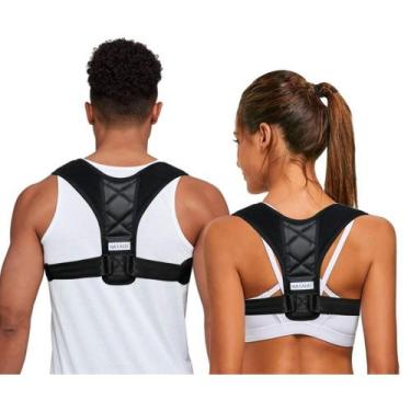 Imagem de Colete Postura Costas Cinta Corretor Coluna Modela Cervical - Cosmo