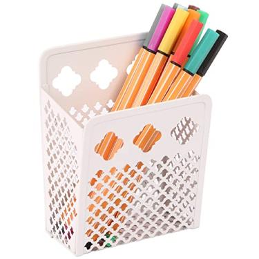Imagem de Porta-lápis magnético – Organizador magnético de armário, 1 pacote com acessórios de armário para escola e escritório (1 pacote branco)